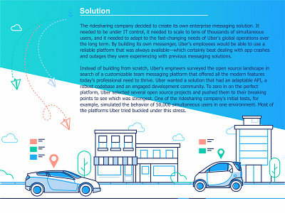 Case Study Page 3 automatic building cars design gradient illustration location message security self driving cars technology web