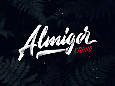 Almigor Studio No.2 badge brand identity designer branding calligraphy hipster identity illustration letter logo mark type vintage