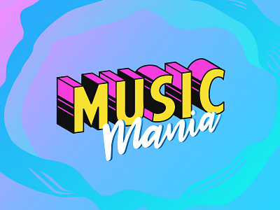 Music Mania app font game gradient logo mobile music music mania pop trivia quiz text typo