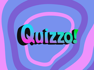 Quizzo app font game gradient logo mobile pop trivia question quiz quizzo text typo