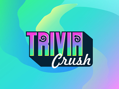 Trivia Crush app font game gradient logo mobile pop trivia quiz text trivia trivia crush typo