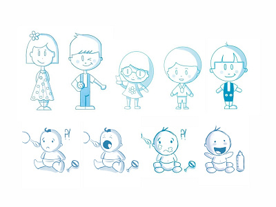 Sketch No.1 baby children cute draw drawing icon illustration kids minimal modern sketch study