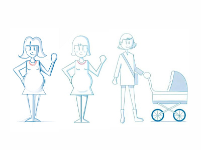 Sketch No.3 baby character cute draw drawing icon illustration modern mom mother stres woman