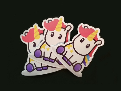 Unicorn 🦄 Stickers animal character fantastic female flat identity illustration line magic stickers unicorn vector