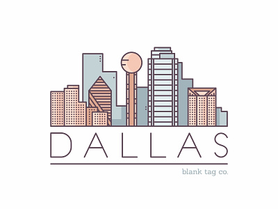 Dallas building city dallas icon iconography landmark skyline travel trip type typography vector
