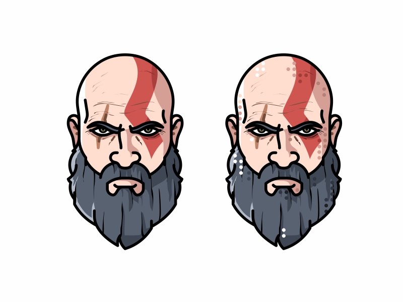 Kratos Head By Aleksandar Savic Almigor On Dribbble