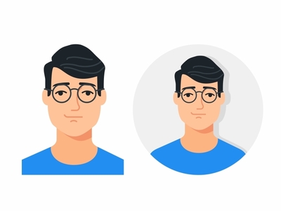 User character designer face glasses icon interface outline smart toggle ui user ux