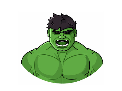 Angry Hulk angry art avengers bruce banner comic hulk illustration line marvel superhero vector warrior