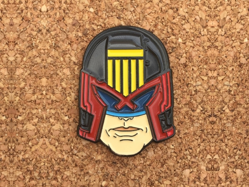 Judge Dredd comic design icon illustration judge dredd law line manga pin police weapon