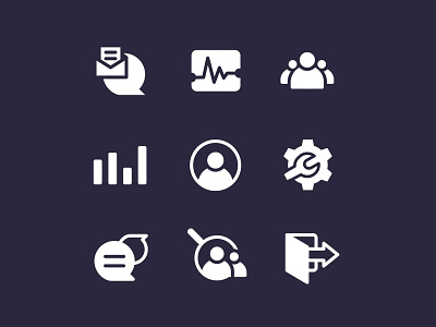 Icon set asset icons branding business icon icon set iconography illustrations insight interactions interface design landing page live log out members monitoring outline project settings system system icon