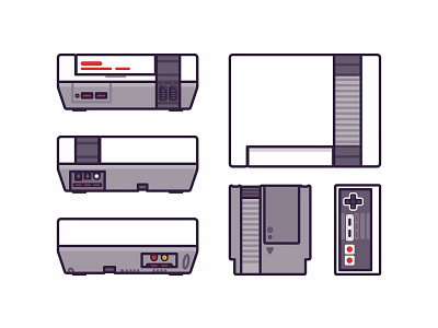 Nintendo NES consoles fun game gameboy icon set icons love nes nes mini nintendo nintendo switch old outline retro time videogame
