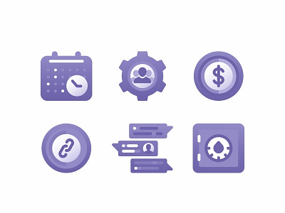 Icon Set No.3 branding business calendar chain chat design icon icon icon set iconography icons illustrations interface landing page live monitoring members money payment project settings system system