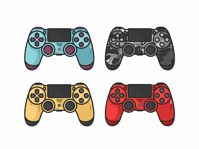 Ps4 Controller 80s 90s controller design game gamepad gaming illustration joystick ps4 controller retro sony playstation video
