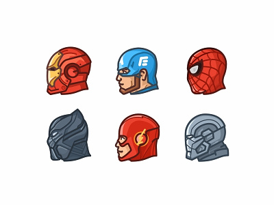 Superheroes avengers black panther captain america design fight flash guardians of the galaxy heads illustration iron man marvel movie outline spiderman superheroes the avengers thor villains