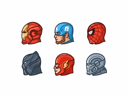 Superheroes by Aleksandar Savic / almigor on Dribbble