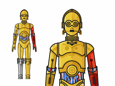 C-3PO 2d c3po character colorful cute darth vader droid emoji set faces flat force icons k 2so mask r2d2 star wars stormtrooper superheroes villains yoda