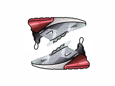 Nike Air Max 270 design fashion footwear gradient icon illustration jordan kicks lines minimal nike nike air nike air max 270 shoes sneaker sneakers sport style trainer vector