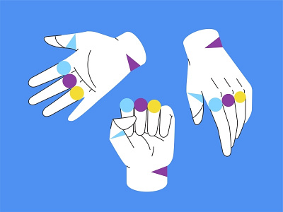 Hands ✊🤚🖐 abstract collaboration together creative idea design flat geometry gesture hand hands human icon icon set lines objects signal sketsh symbol vector
