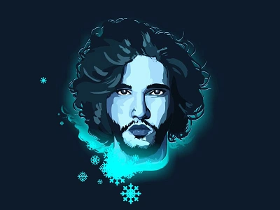 Jon Snow!! Winter is coming!! character game of heads game of thrones got got8 illustration jon snow line love playoff stark stroke winter winterfell wolf