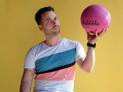 Dribbble Profile 100k ball basketball character community creative direction design dribbble dribbblemeetup illustration meetup neopix pink player profile research search studio swag