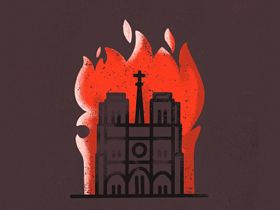 Rebuild Notre Dame 🔥 architecture building burning cathedral catholic church city cultural damage eiffel europe fire icon illustration landmark louvre notre dame paris rebuild save support