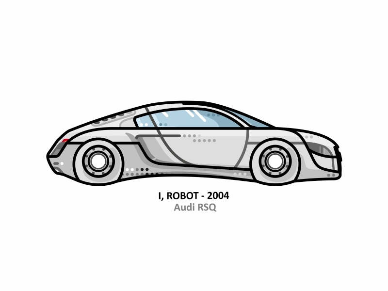 Audi Rsq ai audi audi rsq automobile car design dots famous future i robot iconic illustration line movie outline retro robots