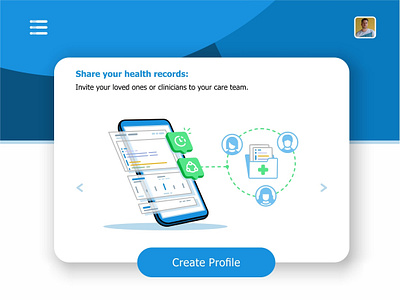 Share Records animation create profile data files health health records hospital interface laptop medical message monitor phone settings share records time ui ux user visualization