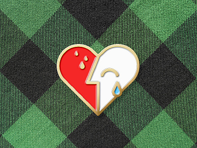Pin abstract color cry eye face heart icon identity illustrations linework logo love mark minimal mockup monogram palette pin sweat symbol