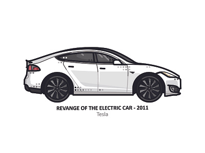 Tesla auto automobile autonomous car design dots electric energy film future green energy iconic illustration inovator movie outline smart tech tesla roadster