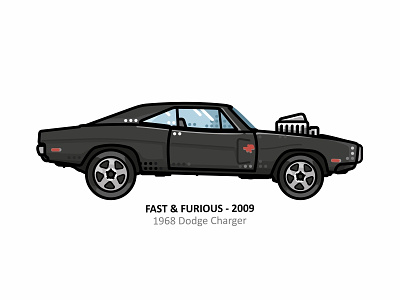 1968 Dodge Charger 1968 dodge charger american american muscle car american muscle car auto automobile car charger design dots fast and furious film iconic illustration movie muscle car mustang outline speed