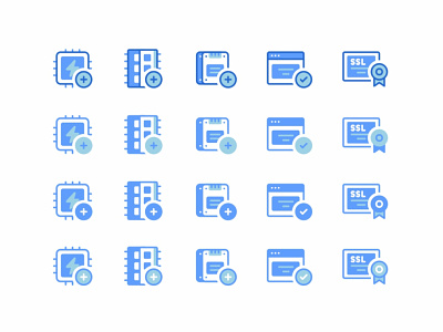 Shopware Icon set block storage chat cloud connection design icon set icons line message networking power ram security servers ssd ssl support virtual vps web