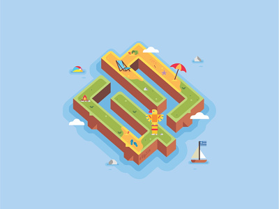 Eagle Island animation design fire font greece icon illustration island isometric landing page map mocup motion product summer t shirt texture totem ui ux web