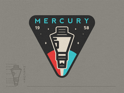 Mercury 🛰️ apollo astronaut badge exploration gemini icon launch logo mars mission nasa patch planets rocket satelite space stars universe viking