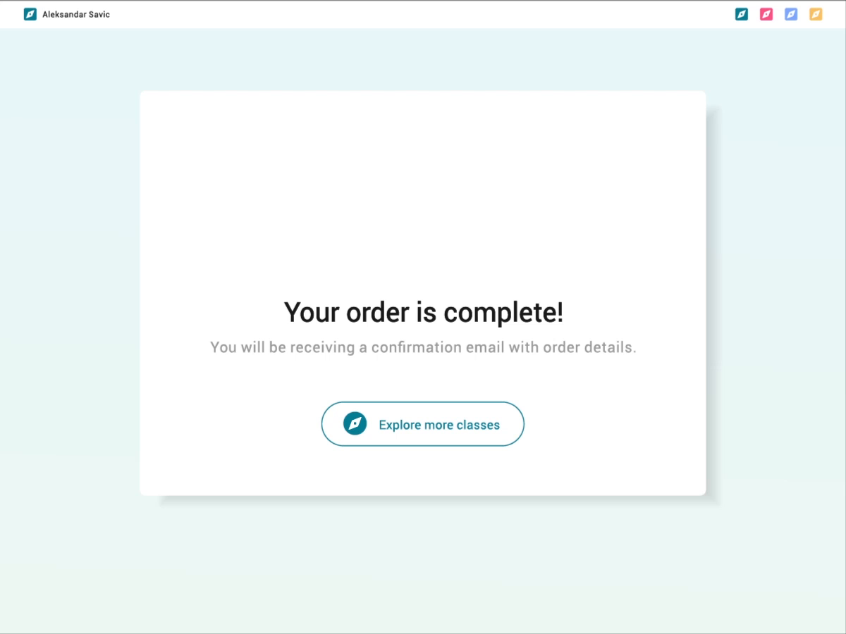 Order completed