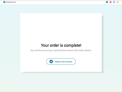 Your order is Complete 🎉 animation cashout checkout classes complete confetti confirmation email explore flat icon illustration iphone mobile order party sold ui ux