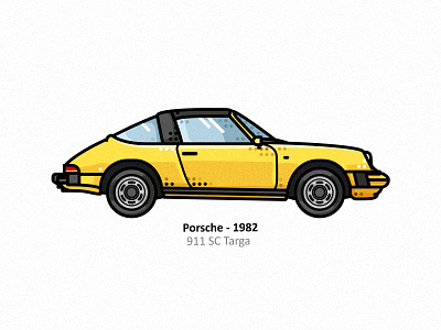Porsche 911a 60s car design dots fast icon illustrator line outline porsche 911 sc targa porsche 911 sc targa race retro speed sports steel type vector vehicle