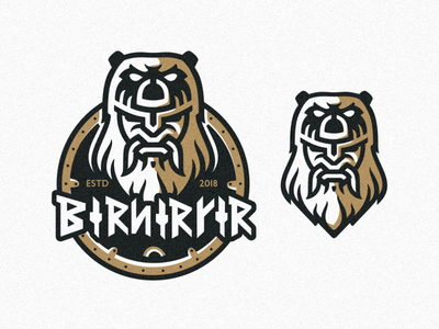 Berserker animation axe berserker brush design font identity illustration logo mark mascot monogram personal shield strong symbol texture warrior