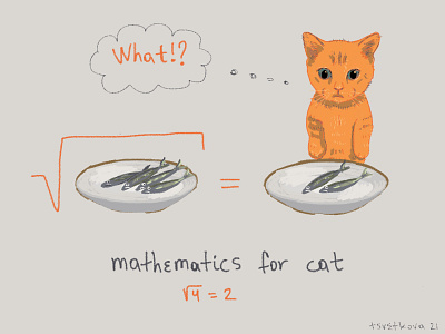 mathematics for cat cat fish illustrations math mathematics red root square root