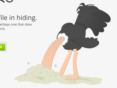 Hidden Profile for Guru guru illustration ostrich web design