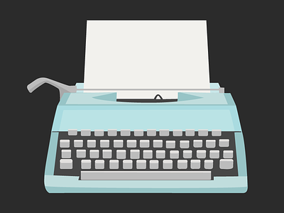 Typewriter guru illustration typewriter