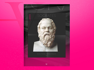 Socrates - Book project book cover philosophy photoshop pink socrates