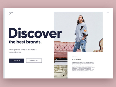 BRND brands cool desktop fashion fearofgod simple ui ux designer website