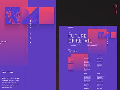 The Future of Retail branding design desktop modern react transitions website