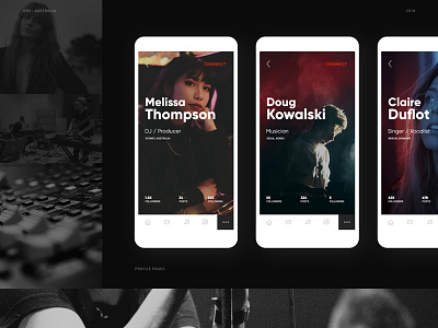 Music app app design iphone mobile music profile sketch ui.