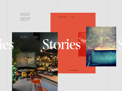 Stories design editorial layout minimal story