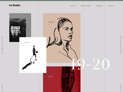 Le Studio. art design desktop editorial illustration layout minimal modern photography prints studio