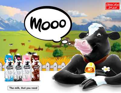 Moooo Milk Art Work artwork branding creative creativity designer graphic design illustration keyvisual manipulate photo montage