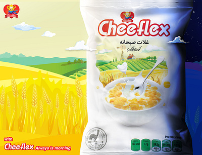 Cheeflex breakfast cereal artwork branding breakfastcereal campaign360 concept creative creativity design designer graphic design illustration