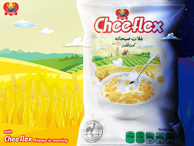 Cheeflex breakfast cereal artwork branding breakfastcereal campaign360 concept creative creativity design designer graphic design illustration