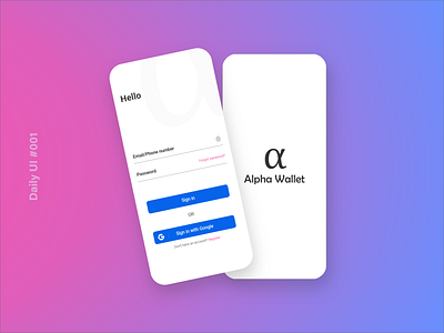 DailyUI #001 - Sign up page adobexd app appdesign